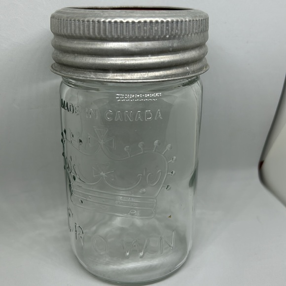 Vintage glass Jar with Zinc lid - Picture 2 of 13